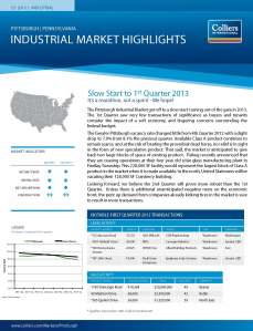 Q1 2013 Pittsburgh Industrial Market Report